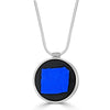 Big Square Necklaces Ronnie Taubenfeld is a handmade sterling silver with royal blue Murano glass set in dark resin