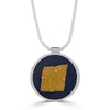 Big Square Necklaces Ronnie Taubenfeld is a handmade sterling silver with mustard colored Murano glass set in dark resin