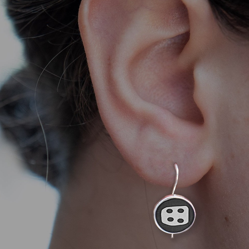 Ia Drops Earrings Ronnie Taubenfeld shown on a woman's ear