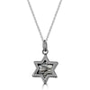 Silver Ethereal Star Necklace by Ronnie is a silver 6 pointed star set with a star cut Rutilated Quartz gem and hanging from a silver cable chain.